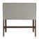 Winston Porter Dublyn Counter Bench with Upholstered Back and Grey Fabric in Brown
