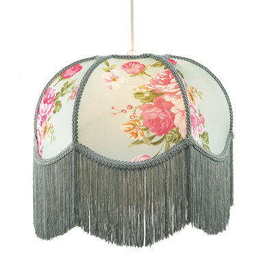 19cm H Fabric Empire Lamp Shade ( No Direct Attachment Method ) in Teal