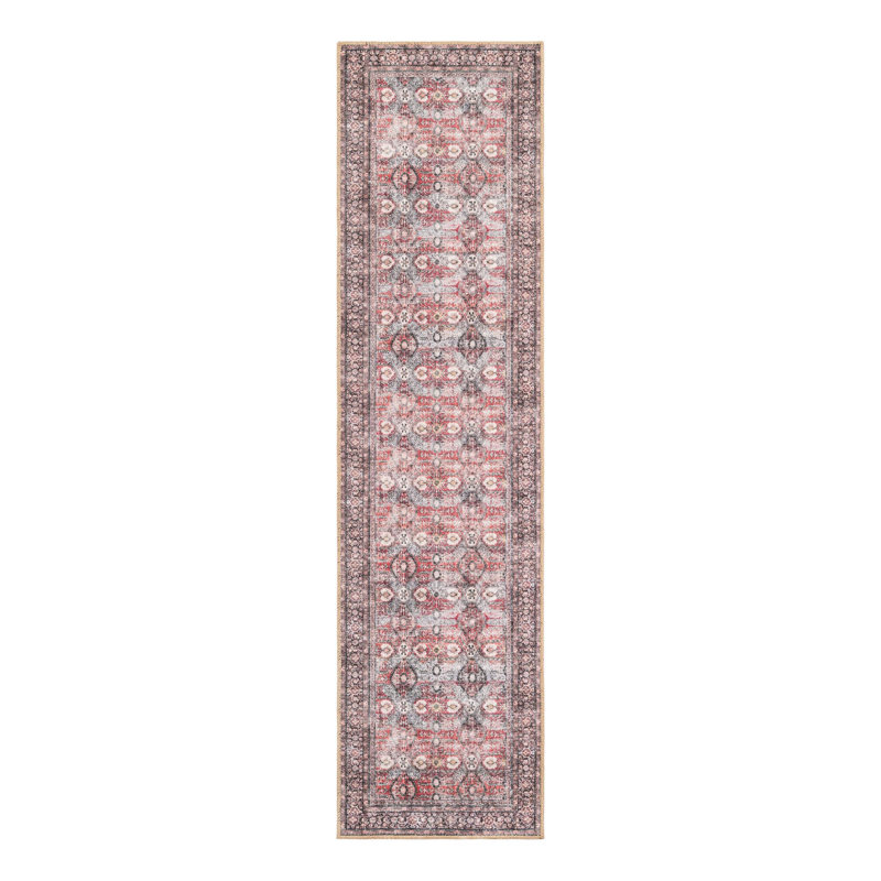 Mckellum Performance Chenille Floral Indoor Rug, Runner 2' x 8'