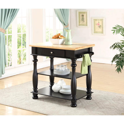 Black Kitchen Island