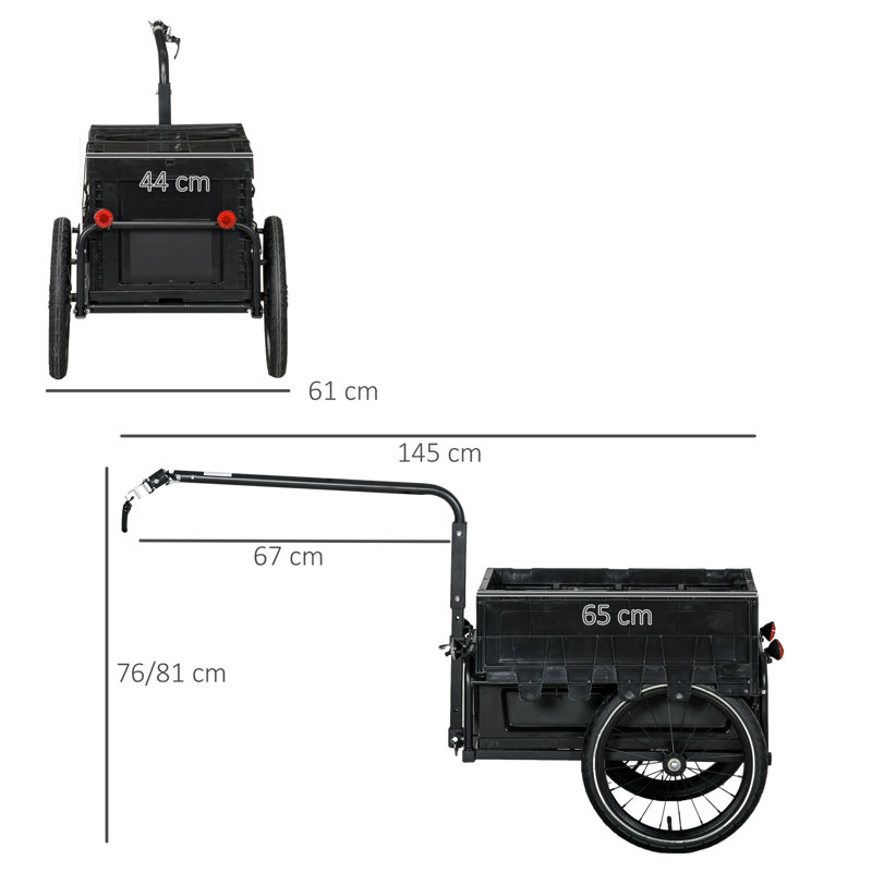 Bicycle Cargo Garden Cart, Black