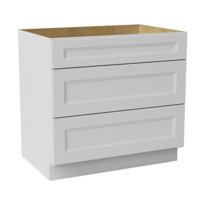 Ready to Assemble Solid Wood Shaker Drawer Base Kitchen Cabinet