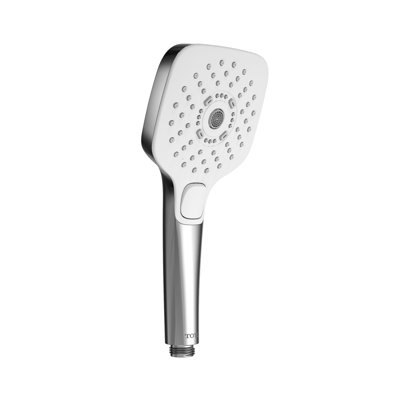 TOTO® G Series 1.75 GPM Multifunction 4 inch Square Handshower with ACTIVE WAVE, COMFORT WAVE, and WARM SPA, Polished Chrome