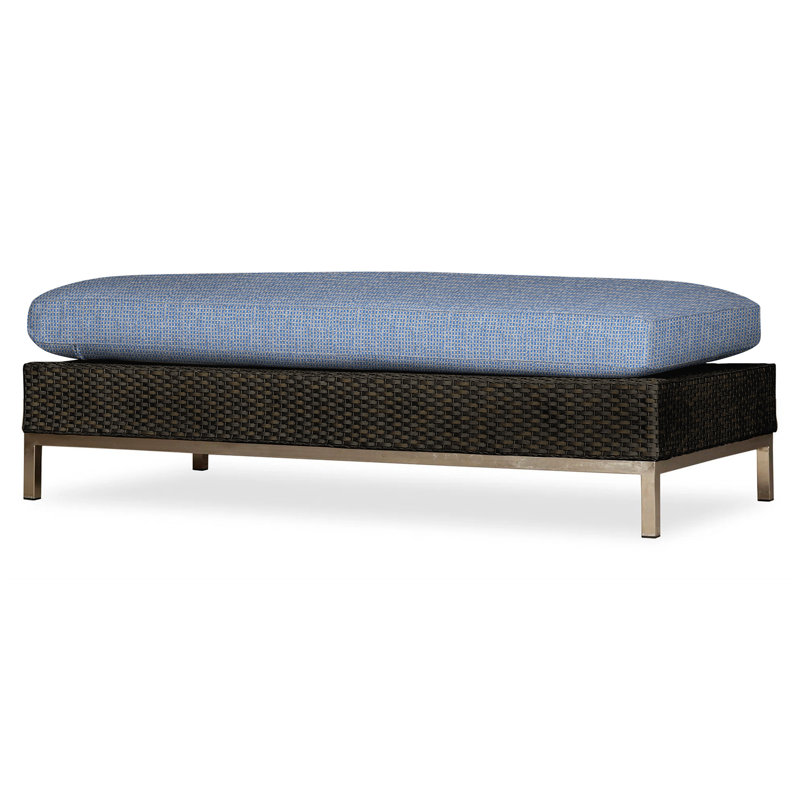Elements Outdoor Ottoman, Demo Skyway, Hickory