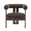 Chaise d'appoint moderne rembourrée avec accoudoirs ronds-618503553