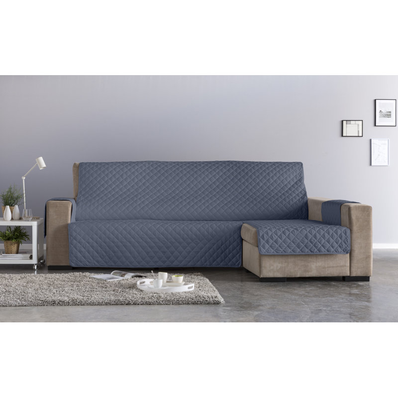 Eden Polyester Chaise Lounge Slipcover, 220cm H x 400cm W x 220cm D