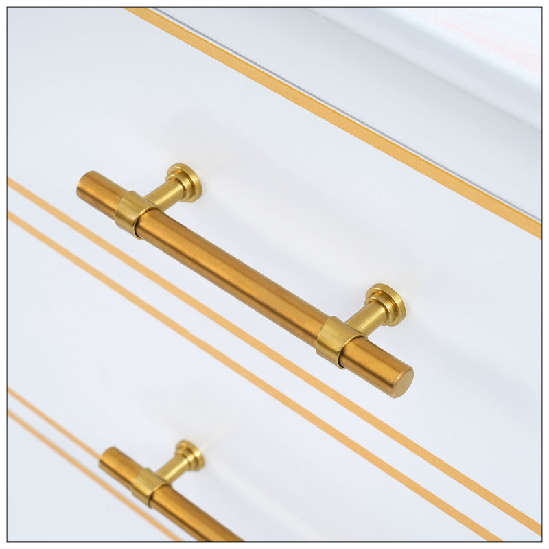 White and Gold Freestanding Single Bathroom Vanity Base