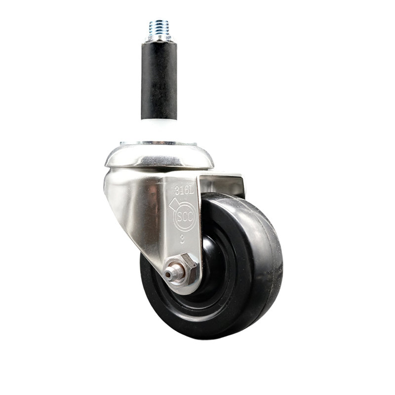 Soft Rubber Swivel Expanding Stem Caster
