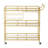 Bar Cart, 3 Tiers Home Kitchen Serving Carts, Modern Rolling Utility Station on Wheels, Drink Beverage Trolley with Tempered Glass Shelves, Wine Rack, Glass Holder, for Living Dining Room, Gold