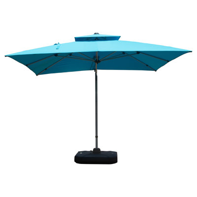 Parasol carré en porte-à-faux avec mât central (base non incluse)