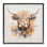 «Fancy Florals Highland Cow», art de la giclée encadrée par Andrea Haase