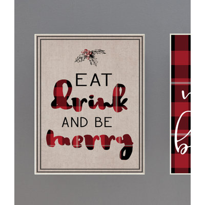 «Eat Drink and Be Merry Typographie» par Daphne Polselli - impression d'art textuel