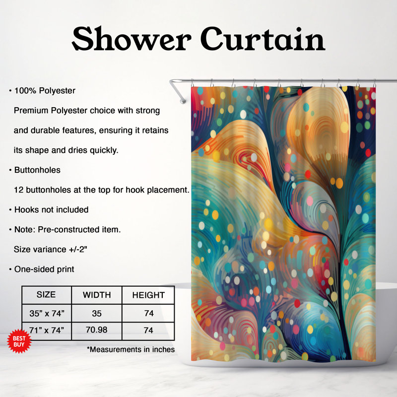 Rideau de douche Blissful Tree - Premium, H 74 po x l 71 po