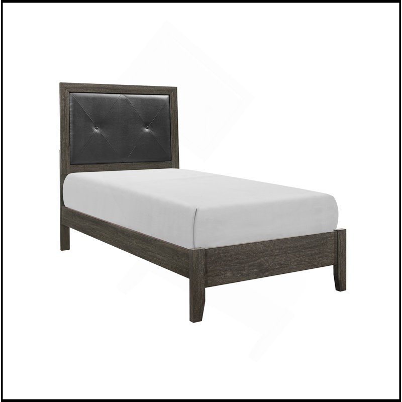 Dark Gray Finish Bed, Twin