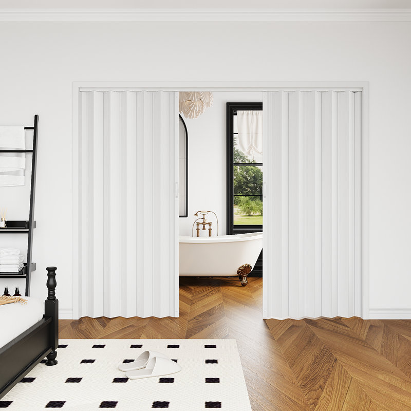 Porte accordéon 79 po, Blanc, 120 po x 80 po