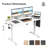 Electric Standing Desk Adjustable Height Sit Stand Home Office Desk With Splice Board