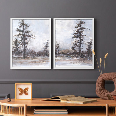 «Vintage Tree Moment I», reproduction encadrée de qualité supérieure - prête à être accrochée - aucun clou requis - aucun clou requis