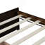 Lit simple avec 2 tiroirs, lit en bois d'hévéa massif, espresso-1882385604