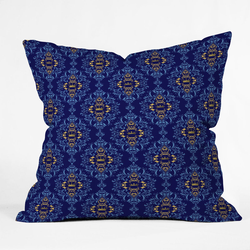 Royal Damask Pattern Throw Pillow, 20" x 20"