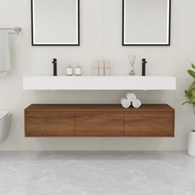 Meuble-lavabo double 60 po