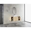 Meuble-lavabo mural de 48 po avec lavabo d'art en céramique, 2 espaces de rangement, conception à fermeture en douceur, contreplaqué haute performance dans les sections, fonction de fermeture, cadre de qualité