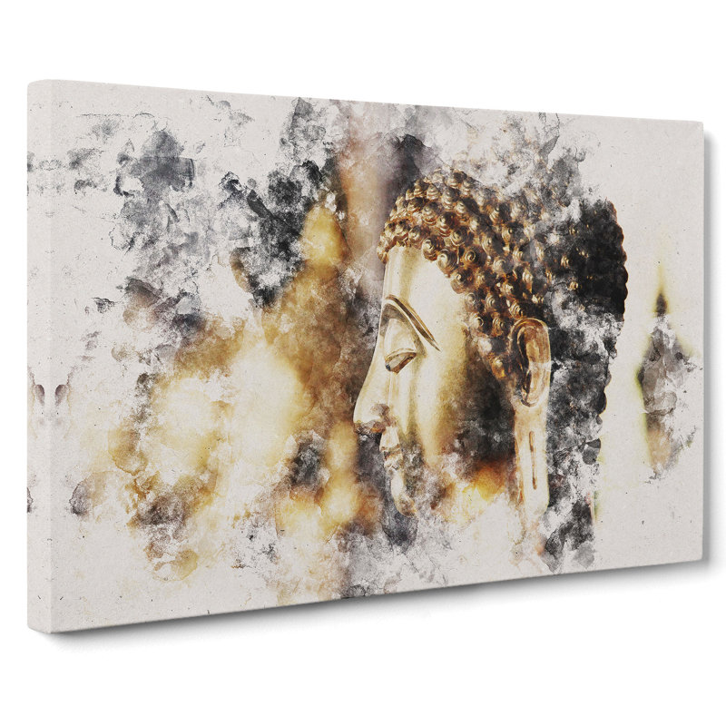 Buddha Statue Vol.5 - Wrapped Canvas, 40cm H x 60cm W x 3cm D