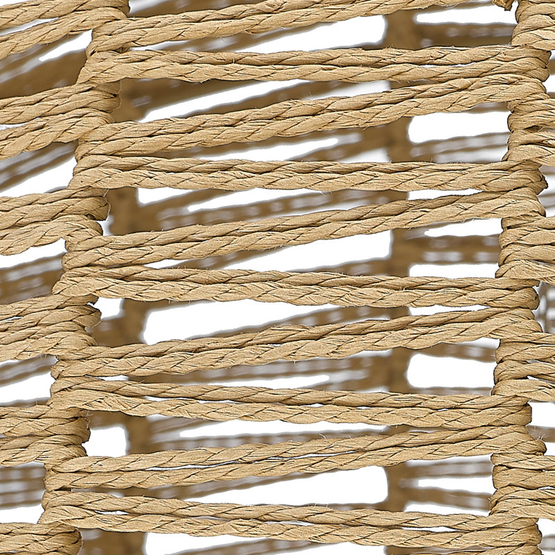 Chapple Fabric,Rope Semi Flush Mount, Natural Rattan