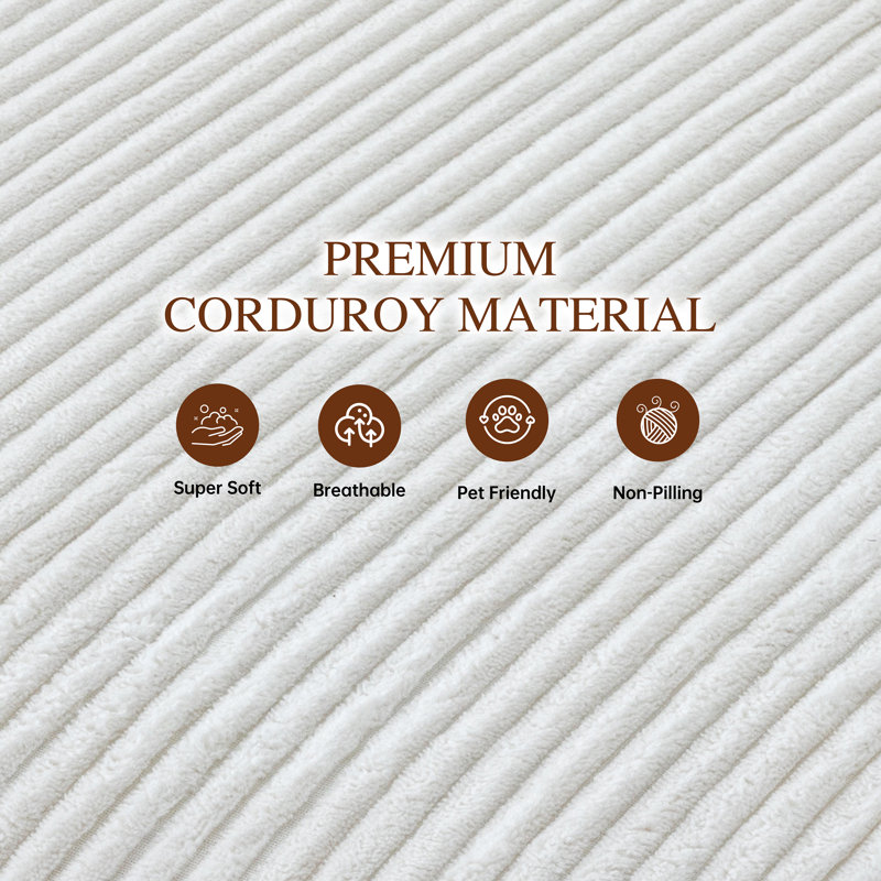 Canapé modulaire avec méridienne Cloud-Like, Tissu blanc