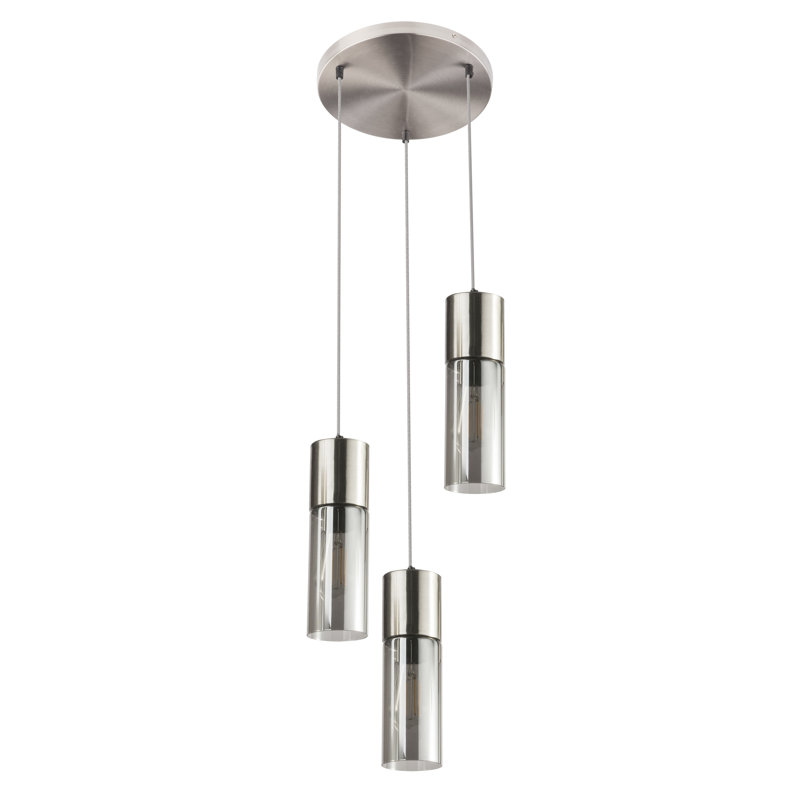 Benevides 3 - Light Cylinder Pendant, Nickel Matte, Silver