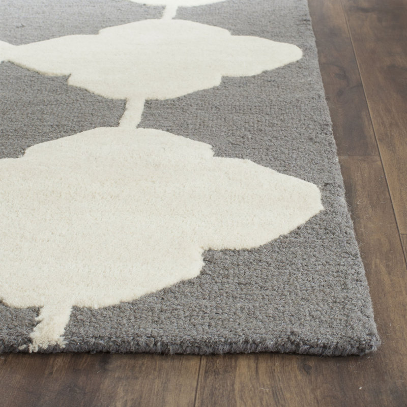 Ruckman Geometric Wool Hand Woven Area Rug, Rectangle 122 x 183 cm