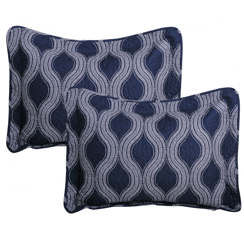 6 Piece Charleston Printed Microfiber Quilt Set, Queen