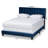 Exmore Upholstered Sleigh, Queen Bed, Blue Velvet, 64.20'' W X 83.30'' L X 47.00'' H-754604487-754631046