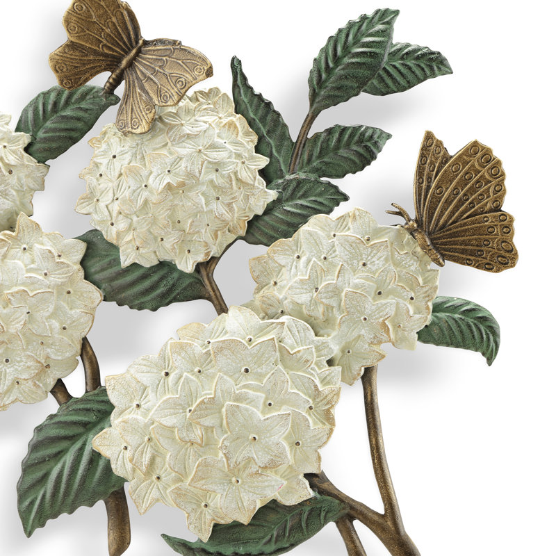 Hydrangea and Butterfly Wall Décor