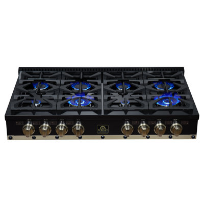 Ambassador 48" Gas Cooktop in Black