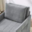 Chaise convertible pliante rembourrée avec dossier réglable à 5 positions, poches latérales et panier de rangement-112704321