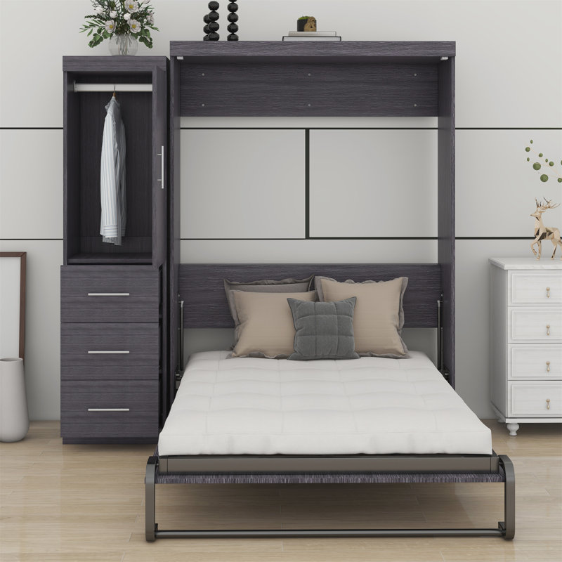 Lit escamotable avec garde-robe et tiroirs Murphy