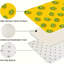 Ensemble de tapis de cuisine jaune et kiwi 3 pièces pour la cuisine et la chambre d'enfant