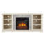 Meuble télé avec foyer et console de divertissement en bois avec foyer 18 po, blanc, l 58,31 po x P 15,39 po x H 26,06 po Mantel-129179596
