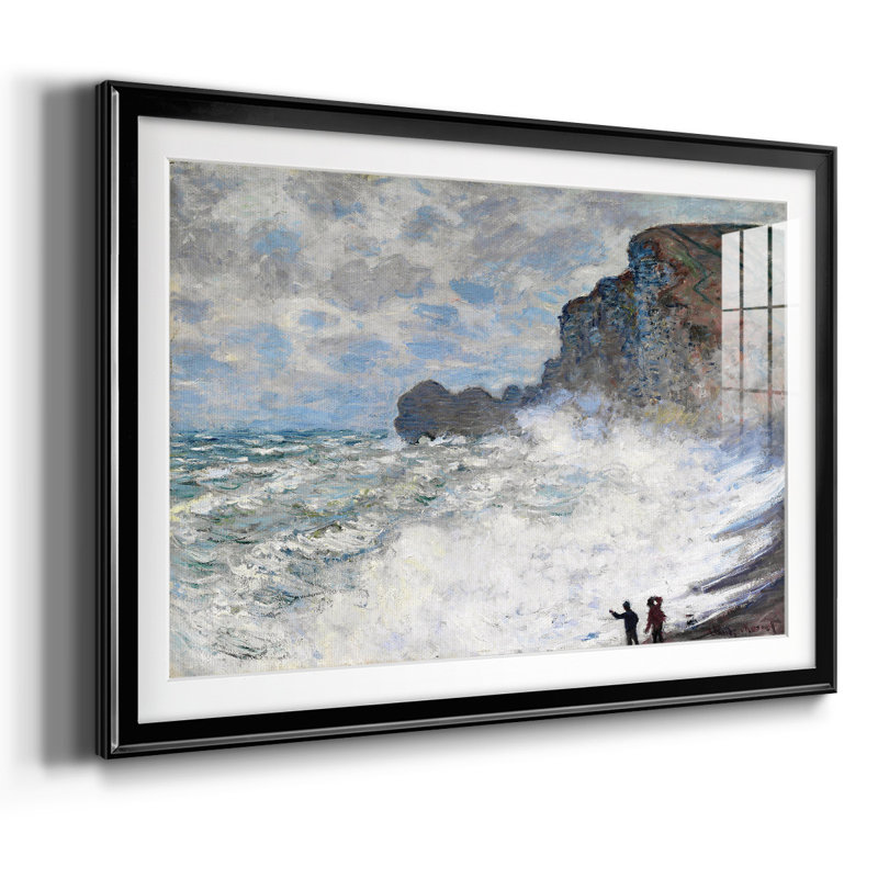 Monet, impression encadrée sur papier par Claude Monet, Noir, H 19 po x l 27 po x P 1,5 po
