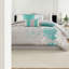 Ensembles de literie de qualité turquoise, satin de coton confortable, conception hypoallergénique pour les chambres confortables