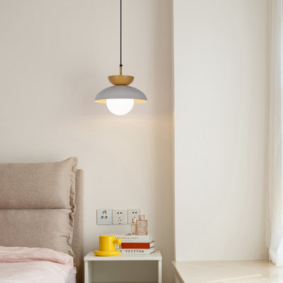 Luminaire suspendu noir à 1 lumière Makrina