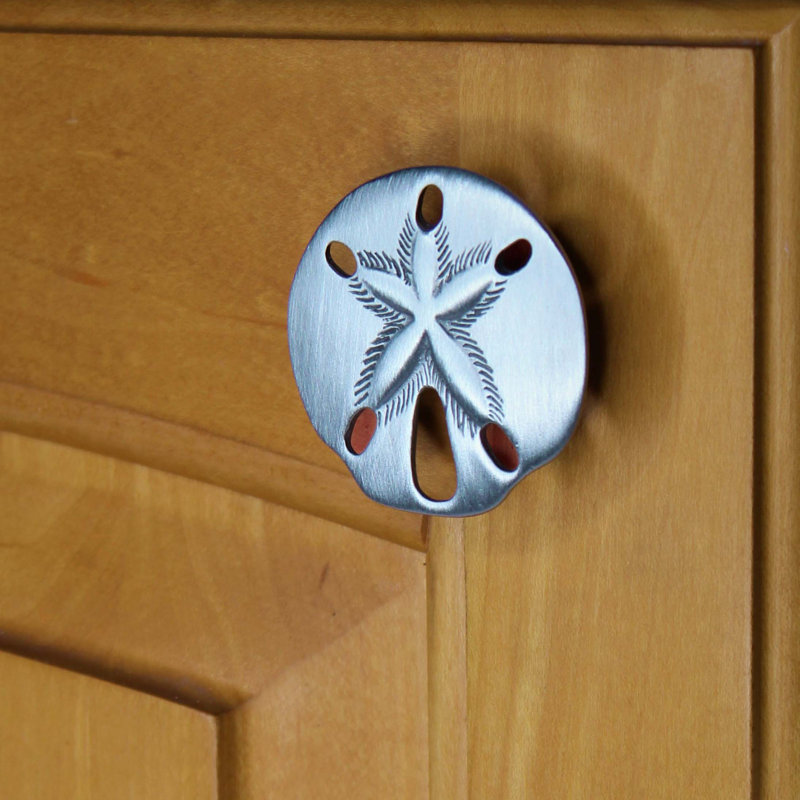 1 1/2" Sand Dollar Small Knob, Brushed Nickel, 1.75" L x 1.75" W, 1