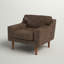 Fauteuil en cuir véritable Burr