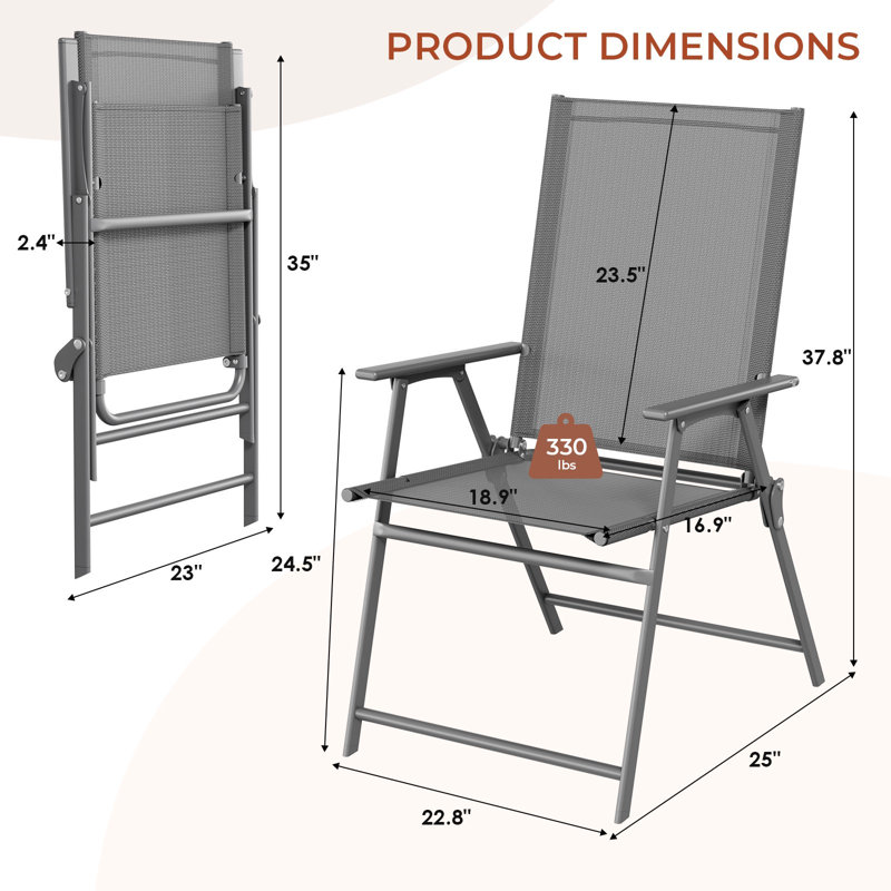 Folding Chair, Grey