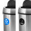 Poubelle de recyclage en acier inoxydable 17 gallons et compost poubelle avec couvercle pivotant