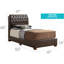 Élégant lit simple contemporain brun foncé-604033022