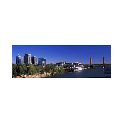 Downtown And Tower Bridge, Sacramento, CA, USA by Panoramic Images - Wrapped Canvas Panoramic Print
