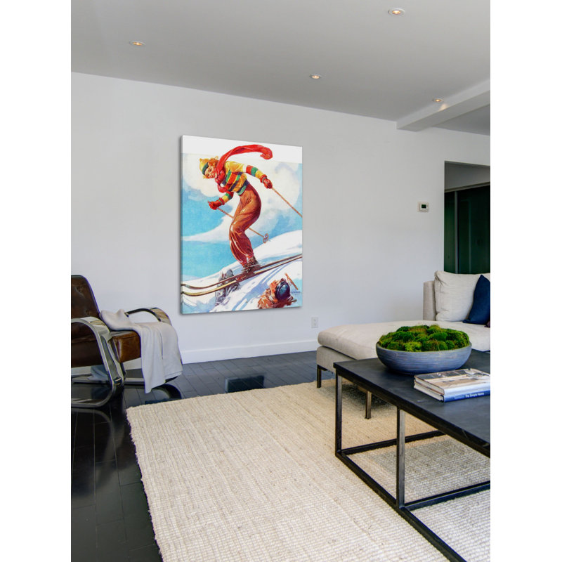« ski jump », impression sur toile tendue, H 48 po x l 40 po x P 1,5 po