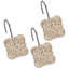 Ensemble de 12 anneaux de rideau de douche 100% antirouille pour tringle à rideau de douche (beige)