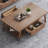 Solid Ash Wood Coffee Table with Drawers